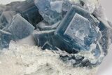 Stormy-Day Blue, Cubic Fluorite with Phantoms - Sicily, Italy #183794-1
